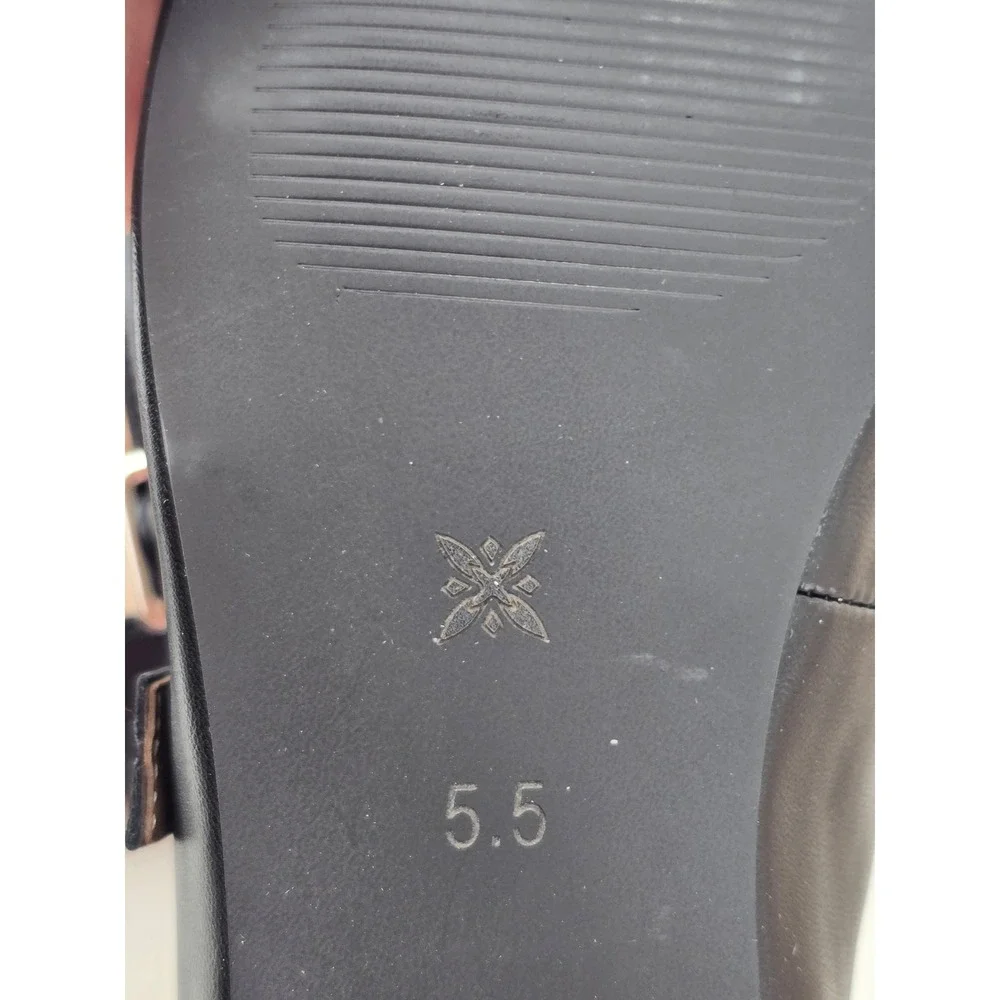 BCBGeneration Harpin Mary Jane Flats Womens 5.5 Black Square Toe Buckle - Exc